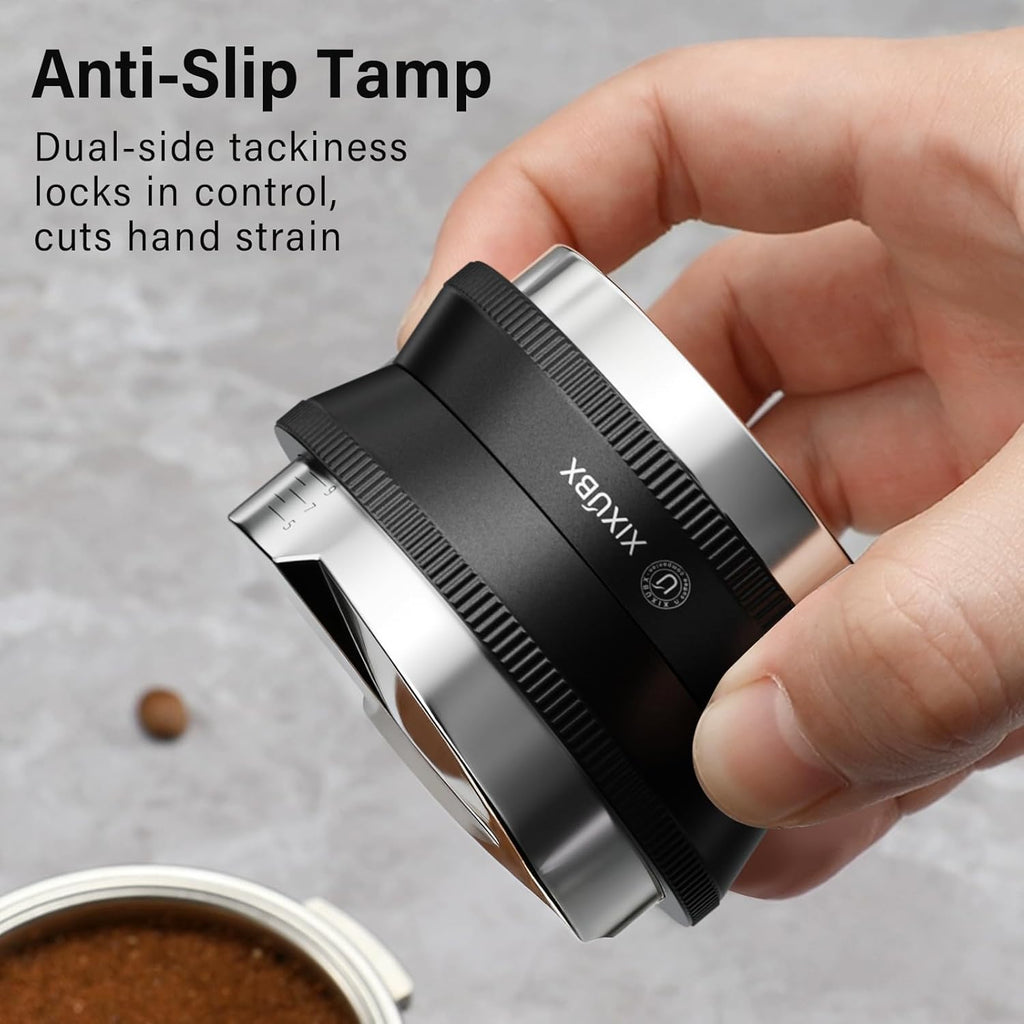 58mm Espresso Tamper, Coffee Distributor and Tamper 304 Stainless Steel Espresso Hand Tamper,&nbsp;