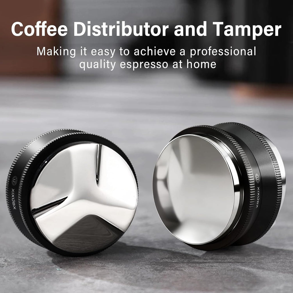 58mm Espresso Tamper, Coffee Distributor and Tamper 304 Stainless Steel Espresso Hand Tamper,&nbsp;