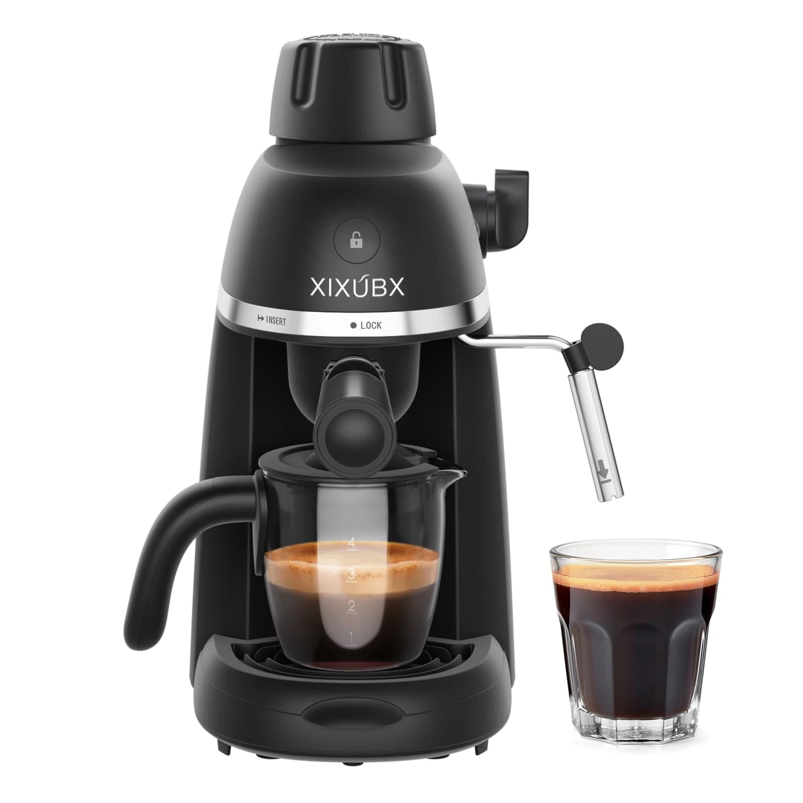 XIXUBX® 3.5Bar Coffee Machine with Steam Wand & Safety Lock