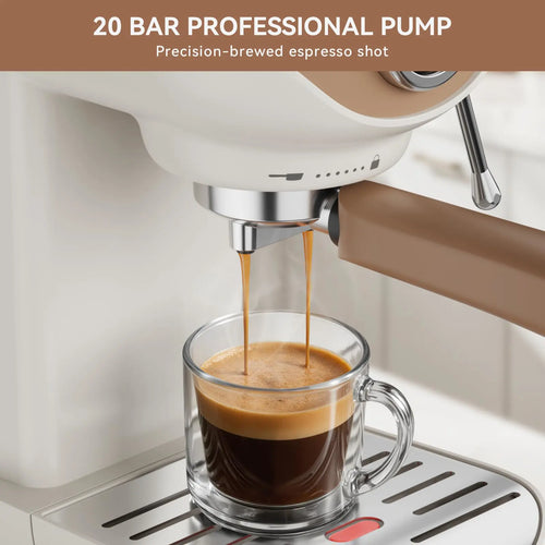 XIXUBX® 20Bar Espresso Machine with Frother and Removable Water Tank-White