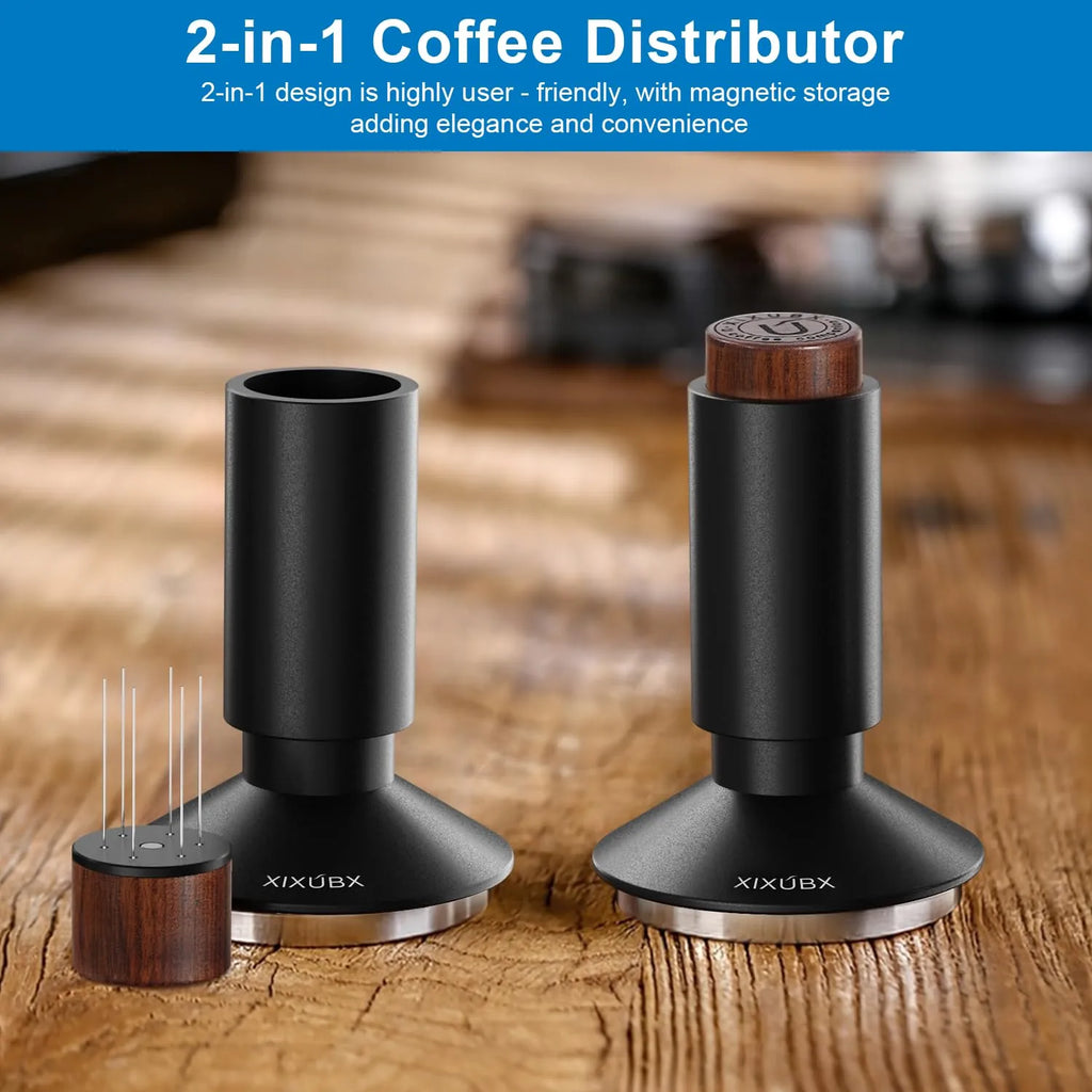 XIXUBX® 2-in-1 Espresso Tamper & Magnetic WDT Tool for 51mm Portafilter Basket
