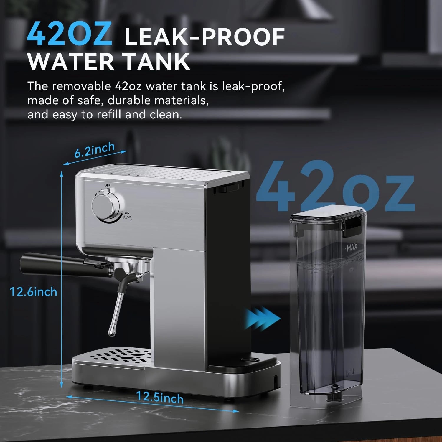 XIXUBX® 20Bar Espresso Machine with Milk Frother & 42oz Water Tank